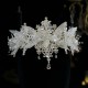 Bridal Wedding Crystal Crown For Women Tiaras Silver Color Flower Bride Rhinestone Diadem Hair Accessories Jewelry TiaraHeadband