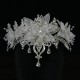 Bridal Wedding Crystal Crown For Women Tiaras Silver Color Flower Bride Rhinestone Diadem Hair Accessories Jewelry TiaraHeadband