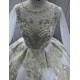 Cap Sleeve Wedding Dresses Pearl Crystal Bridal Gown Lace Appliques Wedding Gowns robe mariage