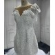 Cape Sleeve Wedding Dresses Mermaid White Ivory Satin Vestido De Novia 2024 Wedding Gowns Sweep Train