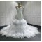 Cape Sleeve Wedding Dresses Mermaid White Ivory Satin Vestido De Novia 2024 Wedding Gowns Sweep Train