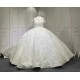 Cape Sleeve Wedding Dresses for Women 2024 Wedding Gowns Scoop Neck Luxury Lace up vestidos de noiva