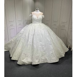 Cape Sleeve Wedding Dresses for Women 2024 Wedding Gowns Scoop Neck Luxury Lace up vestidos de noiva