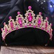 Colorful Baroque Colorful Crystal Crown Royal Bridal Wedding Rhinestone Tiara Princess High Quality Bridal Jewelry Headpiece