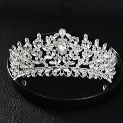 Colorful Rhinestone Geometric Bridal Tiaras Crown Baroque Crystal Pageant Prom Diadem Bride Headbands Wedding Hair Accessories