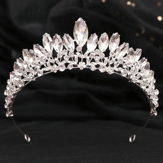 Colorful Rhinestone Tiaras Luxury Crystal Crowns Princess Queen Bridal Wedding Party Headbands Hair Jewelry Accessories