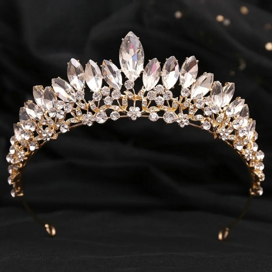 Colorful Rhinestone Tiaras Luxury Crystal Crowns Princess Queen Bridal Wedding Party Headbands Hair Jewelry Accessories