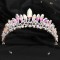 Colorful Rhinestone Tiaras Luxury Crystal Crowns Princess Queen Bridal Wedding Party Headbands Hair Jewelry Accessories