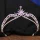 Crystal Blue Crown Baroque Vintage Bridal Wedding Party Rhinestone Tiaras Hair Accessories Fashion Headwear