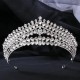 Crystal Bridal Crowns Silver Color Wedding Headband and Tiaras Hair Jewelry Accessories Women Rhinestone Headwear Queen Diadem