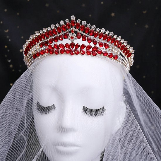 Crystal Bridal Crowns Silver Color Wedding Headband and Tiaras Hair Jewelry Accessories Women Rhinestone Headwear Queen Diadem