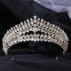 Crystal Bridal Crowns Silver Color Wedding Headband and Tiaras Hair Jewelry Accessories Women Rhinestone Headwear Queen Diadem