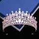 Crystal Vintage Bridal European Princess Tiara Round Baroque Pageant Crowns Full Crown Queen King Tiara Diadems Hair Accessories