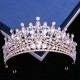 Crystal Vintage Bridal European Princess Tiara Round Baroque Pageant Crowns Full Crown Queen King Tiara Diadems Hair Accessories