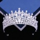 Crystal Vintage Bridal European Princess Tiara Round Baroque Pageant Crowns Full Crown Queen King Tiara Diadems Hair Accessories