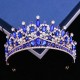 Crystal Vintage Bridal European Princess Tiara Round Baroque Pageant Crowns Full Crown Queen King Tiara Diadems Hair Accessories