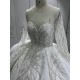 Custom Made Long Sleeves Wedding Dresses 2024 Luxury Princess Lace Ball Gown Bridal Gowns