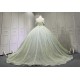 Customized 2024 Sage Green Princess Ball Gown Quinceanera Dress Sequins Beaded Birthday Party Sweet 15 Vestidos De 15 Anos