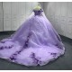 Customized Appliques Princess Lavender Quinceanera Dresses 2024 Cape Sleeves Ball Gown Party Dress For Sweet 15 16