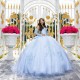 Customized Glitter Sky Blue Quinceanera Dress Ball Gown Sequins Applique Beaded Sweet 16 Vestidos De 15 Anos