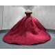 Customized Off Shoulder Ball Gown Red Quinceanera Dress 2024 Princess Flowers Appliques Beading Lace Up Vestidos De 15 Anos