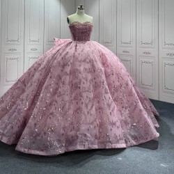 Customized Pink Ball Gown Princess Quinceanera Dresses 2024 Sweetheart Girls Birthday Party Dress For Sweet 15 16