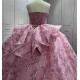 Customized Pink Ball Gown Princess Quinceanera Dresses 2024 Sweetheart Girls Birthday Party Dress For Sweet 15 16