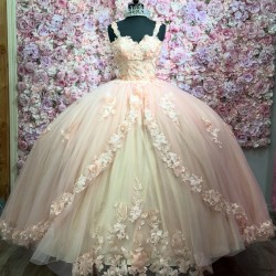 Customized Pink Quinceanera Dress Appliques Vestidos De Fiesta 2025 Ball Gown Evening Party Dresses