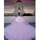 Customized Pink Quinceanera Dress Ball Gown Lace Applique Beading Crystals Bow Corset Sweet 16 Vestidos De 15 Anos