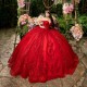 Customized Red Ball Gown 15 Year Old Quinceanera Dresses 2025 Appliques Sweet 16 Evening Party Dress