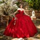 Customized Red Ball Gown 15 Year Old Quinceanera Dresses 2025 Appliques Sweet 16 Evening Party Dress