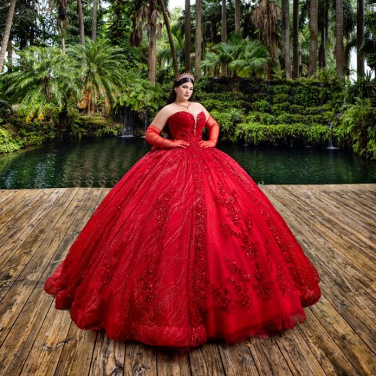 Customized Red Ball Gown 15 Year Old Quinceanera Dresses 2025 Appliques Sweet 16 Evening Party Dress