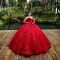 Customized Red Ball Gown 15 Year Old Quinceanera Dresses 2025 Appliques Sweet 16 Evening Party Dress