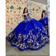 Customized Royal Blue Quinceanera Dresses Vestidos De 15 Anos Party 3D Flower 16 Birthday Princess Ball Gown