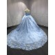 Customized Sky Blue Quinceanera Dresses Flowers Appliques Sweetheart Ball Gowns Princess Vestidos De 15 Anos