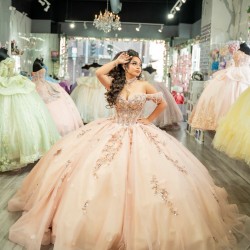 Customized Sparkly Pink Quinceanera Dresses 2025 Appliques Mexico Brithday Party Vestidos De 15 Anos Ball Gown