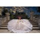 Detachable Sleeve Champagne Quinceanera Dress Sweet 15 Gowns Sequin Vestidos De 15 Anos With Bow