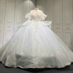 Detachable Sleeve Wedding Dress Plus Size Lace Up Bridal Gowns Luxury Wedding Dresses Custom Made