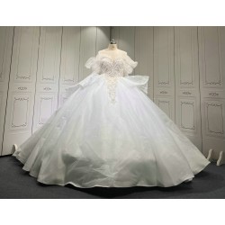 Detachable Sleeve Wedding Dress Plus Size Lace Up Bridal Gowns Luxury Wedding Dresses Custom Made