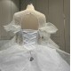 Detachable Sleeve Wedding Dress Plus Size Lace Up Bridal Gowns Luxury Wedding Dresses Custom Made