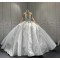 Detachable Train Wedding Dresses Long Sleeve Crystal Bridal Gowns Vestido De Novia Custom Made