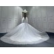 Detachable Train Wedding Dresses Long Sleeve Princess Bride Dresses Pearl Sequin Women Vestidos De Novia