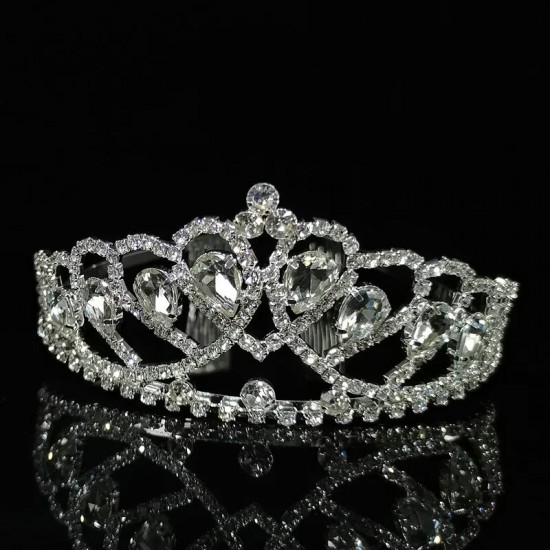 Elegant Fashion Wedding Tiara Crown Women Girls Luxury Bridal Rhinestone Diadem Headband Bride Hair Accessories Headdress Gifts