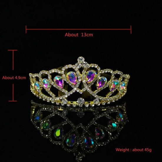 Elegant Fashion Wedding Tiara Crown Women Girls Luxury Bridal Rhinestone Diadem Headband Bride Hair Accessories Headdress Gifts