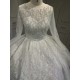 Elegant Saudi Arabia Wedding Dress Ball Gowns Glitter Tulle Long Sleeve Bride Dresses Robe De Mariee Wedding Gowns