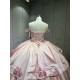 Exquisite Off The Shoulder Pink Quinceanera Dresses for Girl Sweetheart Neck Appliques Ball Gown