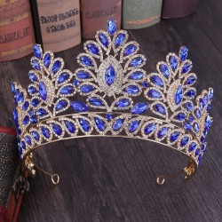 Fashion Baroque Luxury Crystal Bridal Crown Tiara Diadem Tiaras for Women Bride Wedding Rhinestone Hair Accessories Headpiece