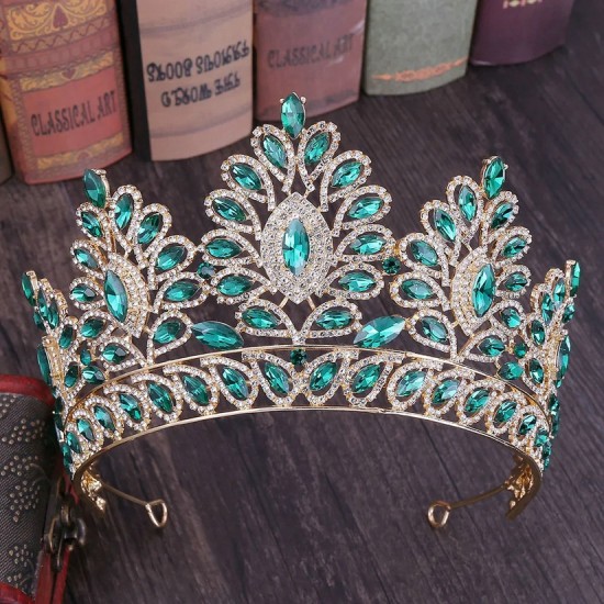 Fashion Baroque Luxury Crystal Bridal Crown Tiara Diadem Tiaras for Women Bride Wedding Rhinestone Hair Accessories Headpiece