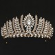 Fashion Rhinestone Geometric Bridal Tiaras Crown Baroque Crystal Pageant Prom Diadem Bride Headbands Wedding Hair Accessories