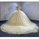 Fashionable Champagne Quinceanera Dresses for Girls Lace Appliques Vestido De 15 Anos Custom Made